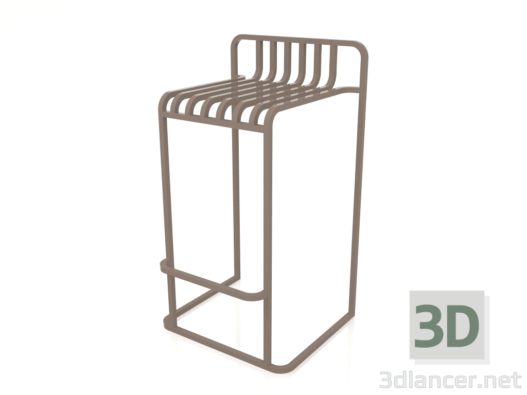 modèle 3D Tabouret haut (Bronze) - preview