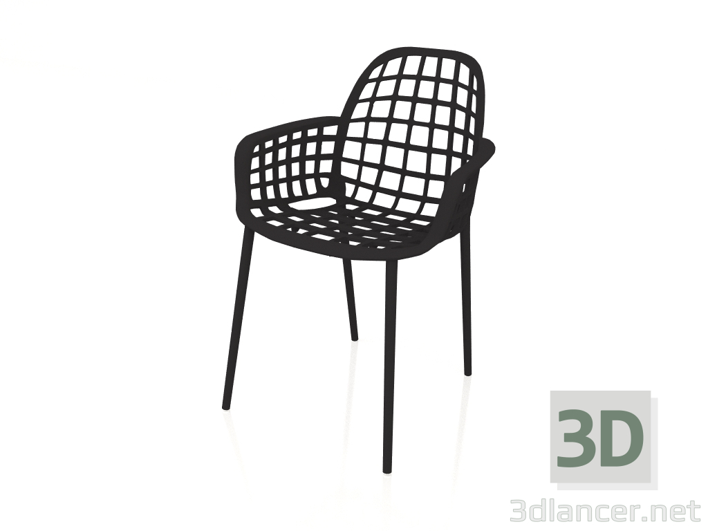 3d model Silla de jardín Albert Kuip (Negro) - vista previa