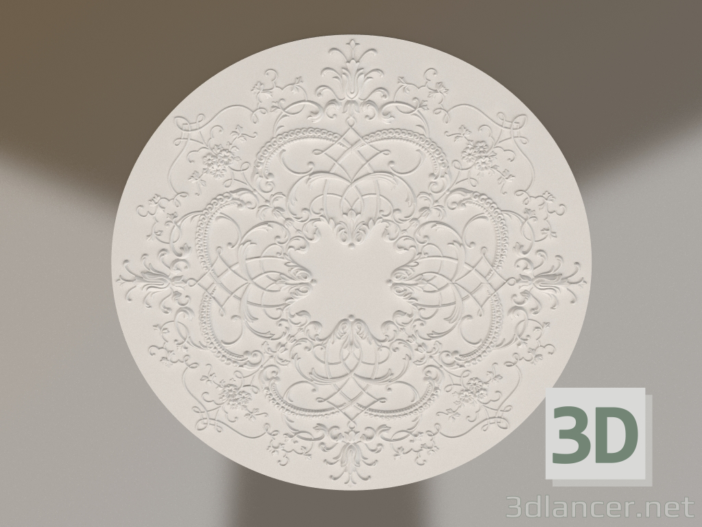 modello 3D Presa da soffitto in cartongesso RP 049 P=1450 - anteprima