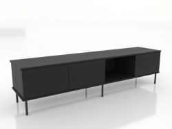 Meuble TV OUVERT 1800 mm (noir RAL 9005)