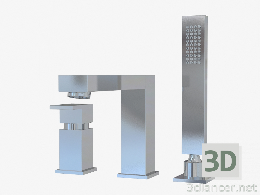 Modelo 3d Misturador com chuveiro higiênico (20037) - preview