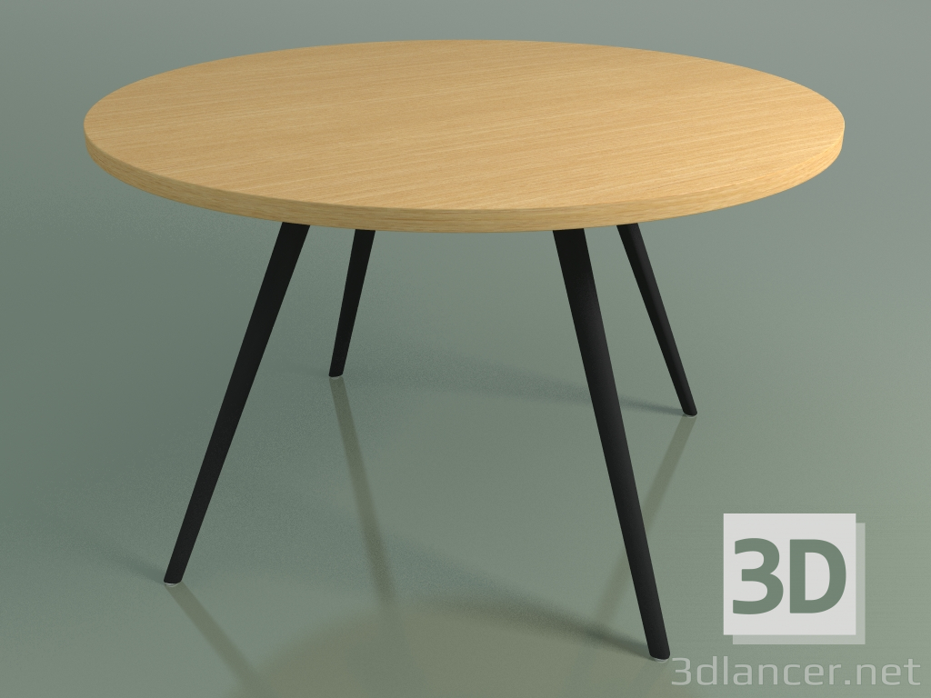 3D modeli Yuvarlak masa 5455 (H 74 - D 120 cm, kaplama L22 doğal meşe, V44) - önizleme