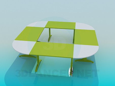 3d model A table for meetings - preview