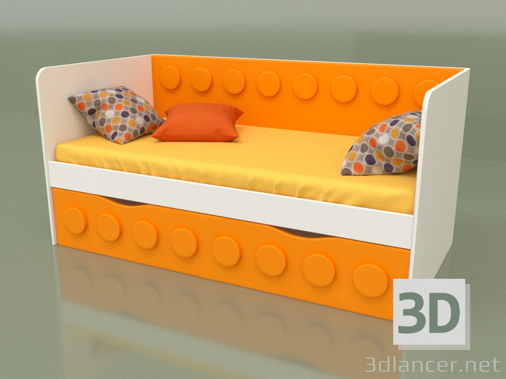 3D Modell Schlafsofa für ein Kind mit 1 Schublade (Mango) - Vorschau