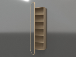 Mirror (with half-open drawer) ZL 17 (460x200x1500, wood white)