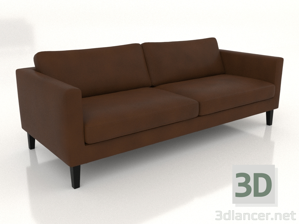 3d model Sofá de 3 plazas (cuero) - vista previa