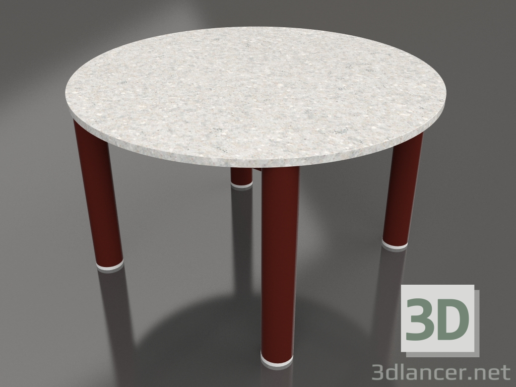 3D Modell Couchtisch D 60 (Weinrot, DEKTON Sirocco) - Vorschau