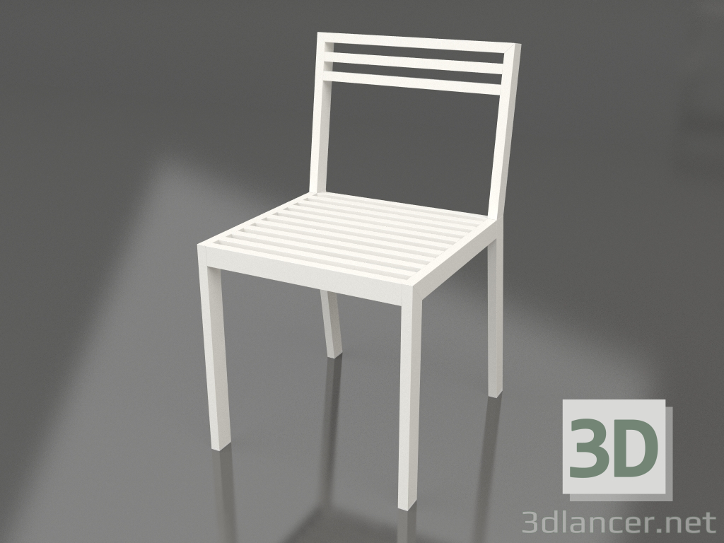 modello 3D Sedia da pranzo (Grigio agata) - anteprima