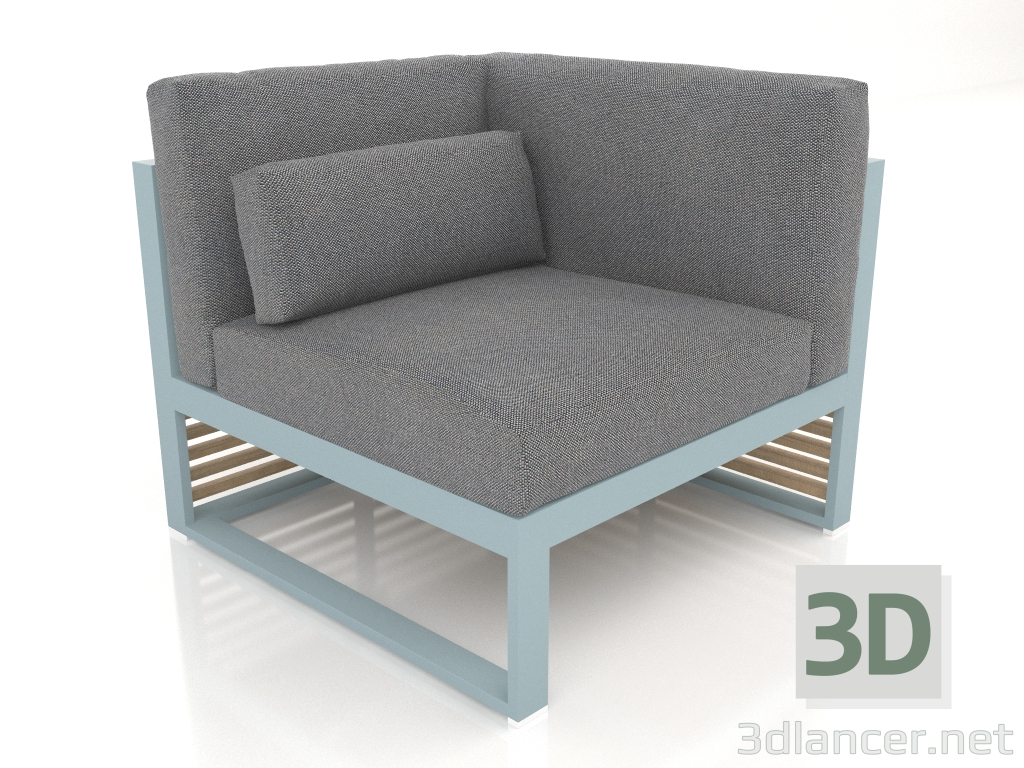 3d модель Диван модульный, секция 6 правая, высокая спинка (Blue grey) – превью