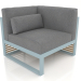 3d model Modular sofa, section 6 right, high back (Blue gray) - preview