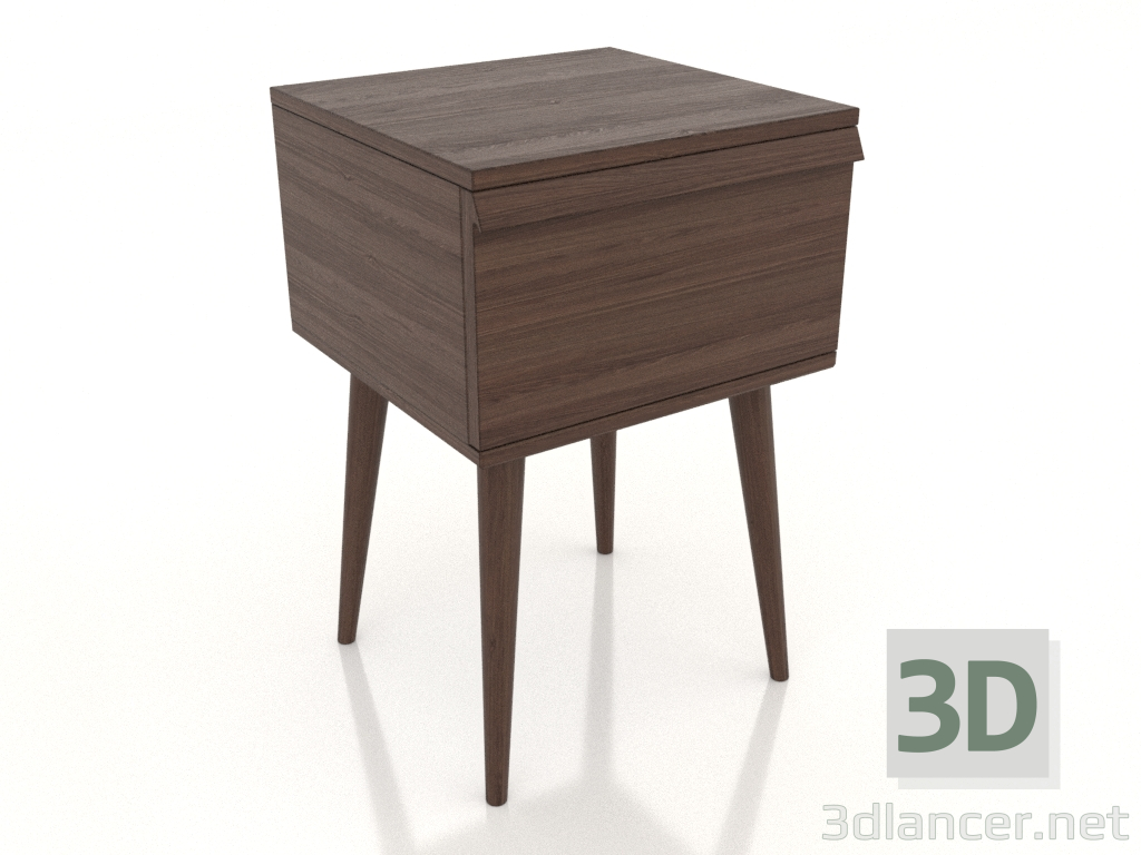 3d model Bedside table STAND 400x400 mm (dark walnut) - preview