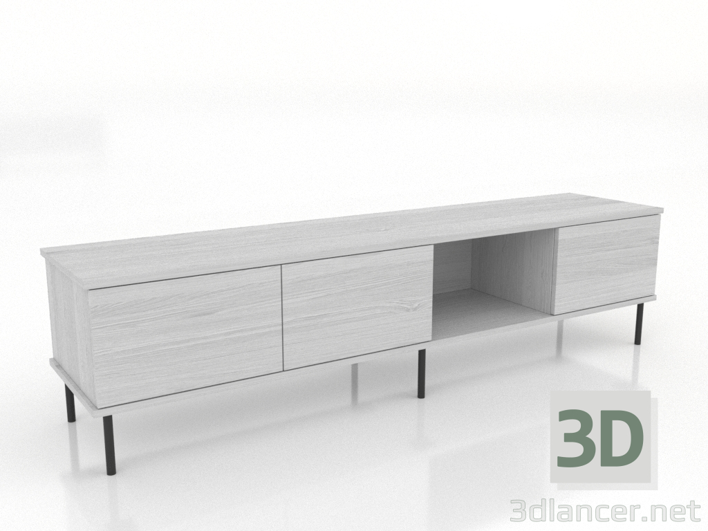 3d model TV cabinet OPEN 1800 mm (white RAL 9010) - preview 3d model TV cabinet OPEN 1800 mm (white RAL 9010) - preview