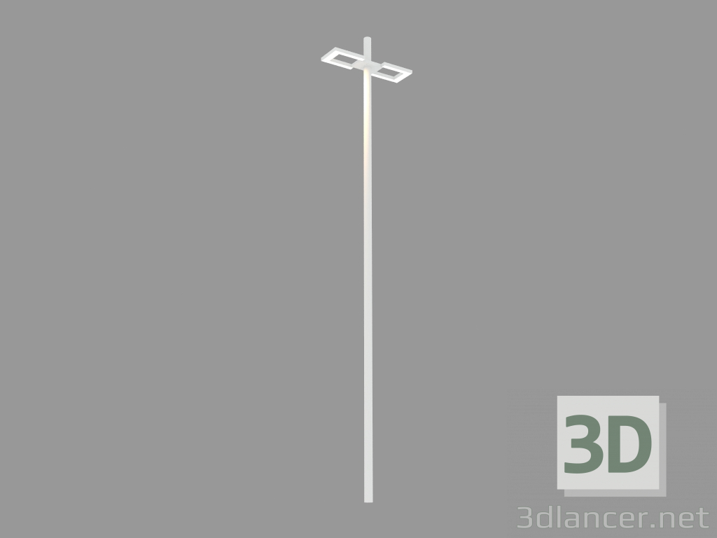 3d model Farola OUTLINE FLOOD (S3105W (2x) + accesorio S3045 + poste S2845 h4500mm) - vista previa