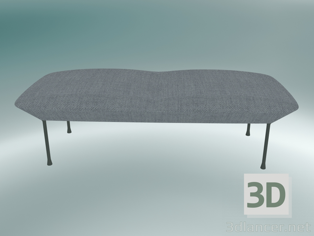 modello 3D Panchina Oslo (Fiord 151, Grigio chiaro) - anteprima