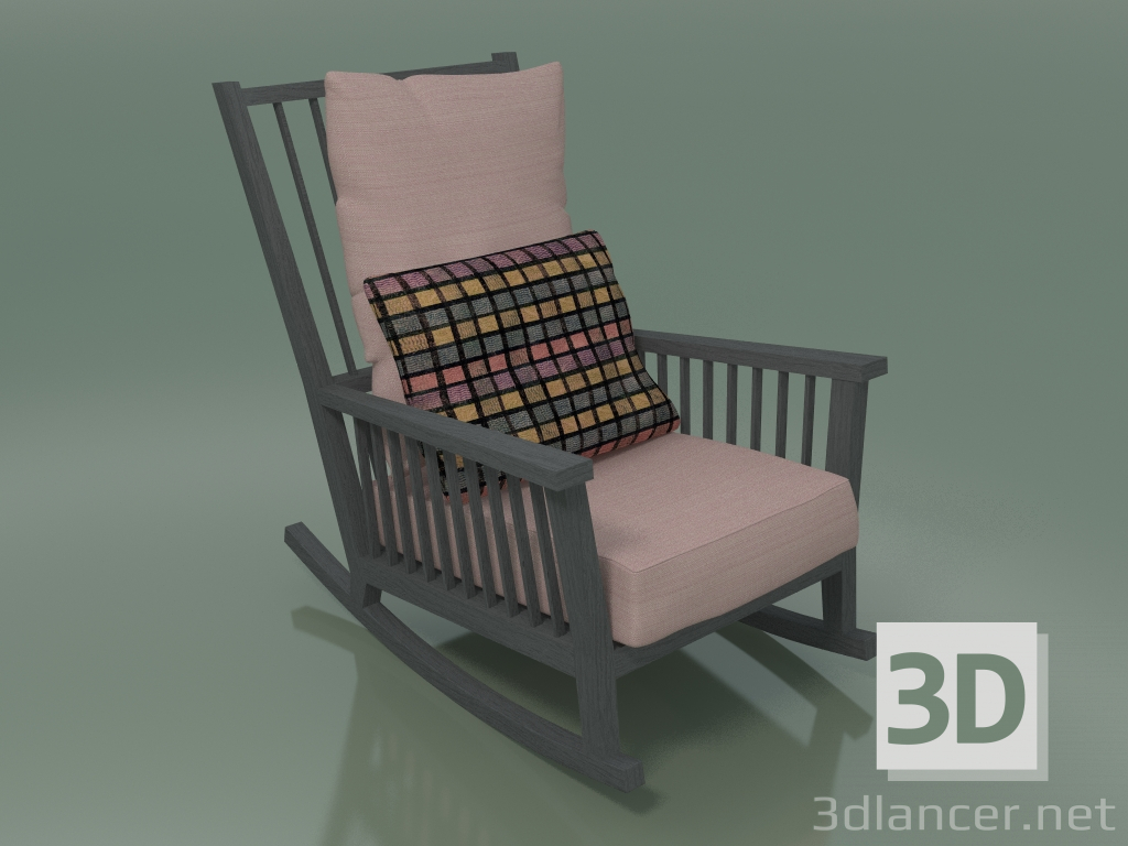 modèle 3D Fauteuil à bascule (09, gris) - preview