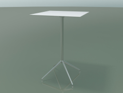 Mesa cuadrada 5748 (H 103.5 - 69x69 cm, desplegado, blanco, LU1)