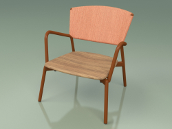 Chaise 027 (Métal Rouille, Batyline Orange)