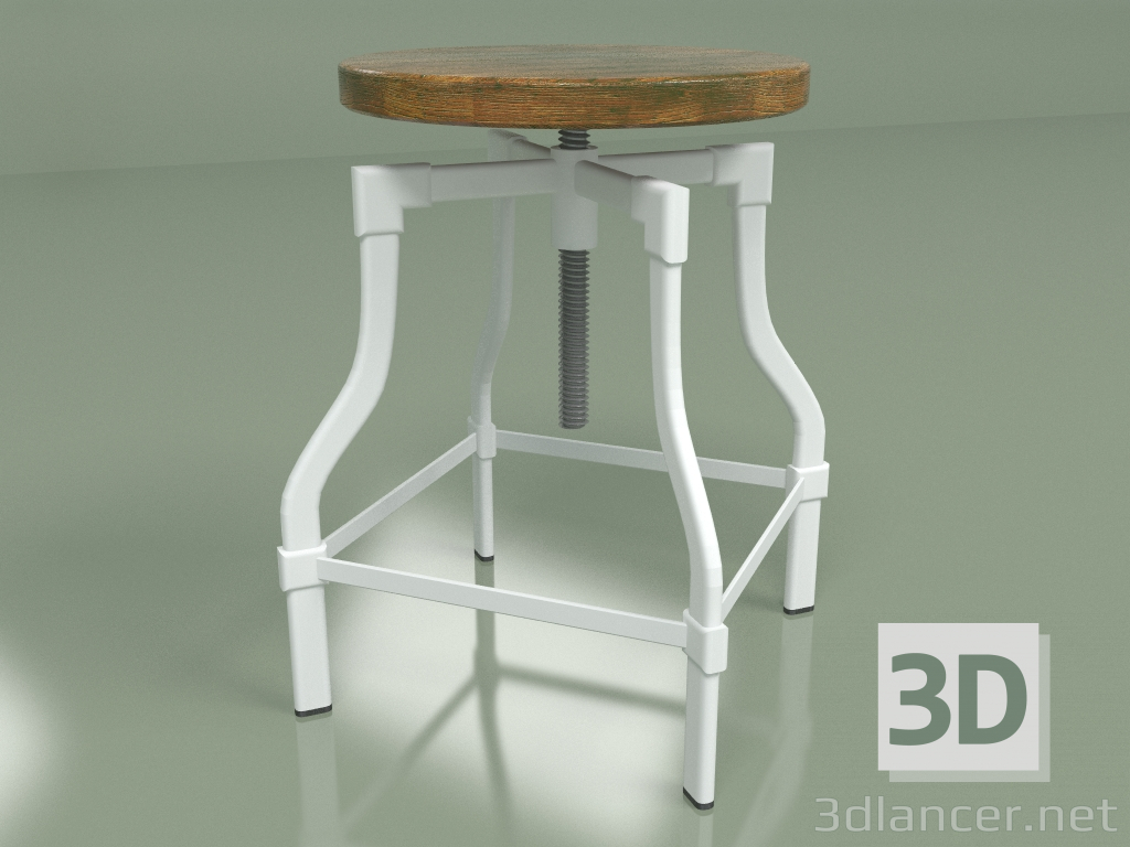 3D modeli Tabure Makinisti (beyaz) - önizleme