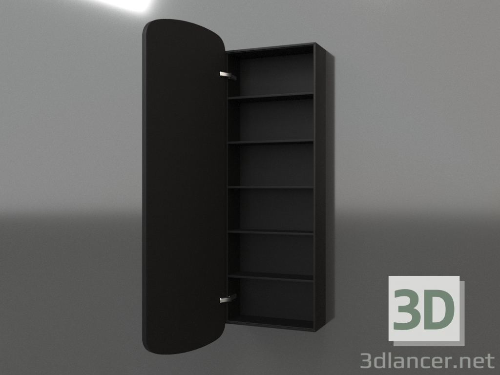 3d model Espejo (con cajón abierto) ZL 17 (460x200x1500, madera negra) - vista previa