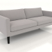 3d model 3-seater sofa (high legs, fabric) - preview