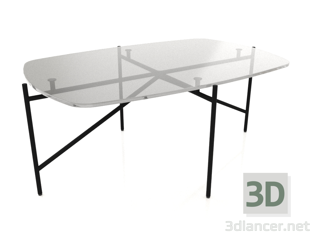 3d model Low table 90x60 with a glass top - preview