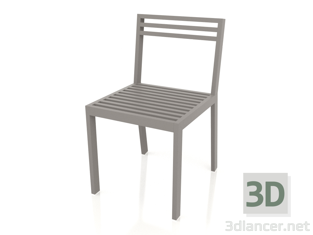 modello 3D Sedia da pranzo (grigio quarzo) - anteprima