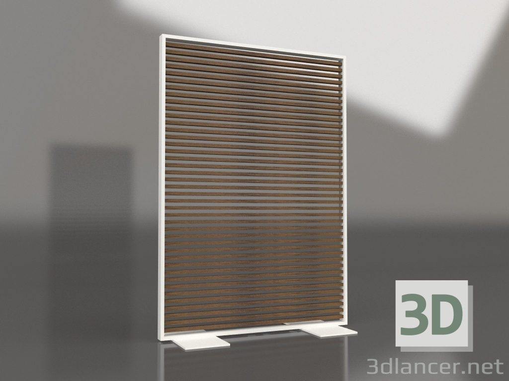 3d model Tabique de madera artificial y aluminio 120x170 (Teca, Gris ágata) - vista previa