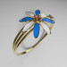 3D Modell Ring "Blume" - Vorschau