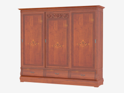 armoire à trois portes avec trois tiroirs MD426