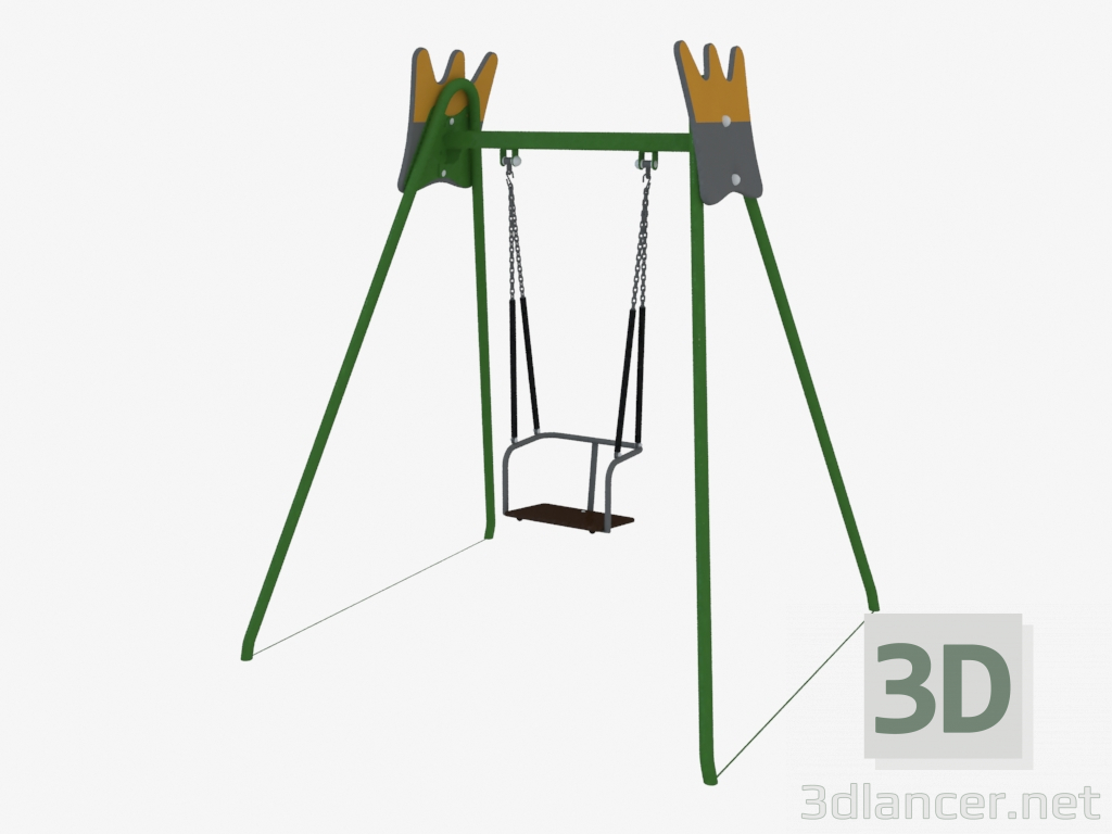 modello 3D Altalena per parco giochi per bambini (6415) - anteprima