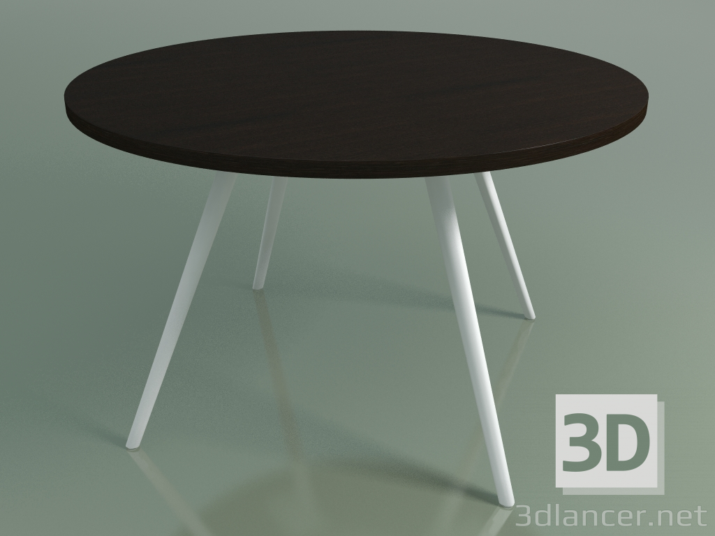 3d model Mesa redonda 5455 (H 74 - D 120 cm, chapada L21 wengué, V12) - vista previa