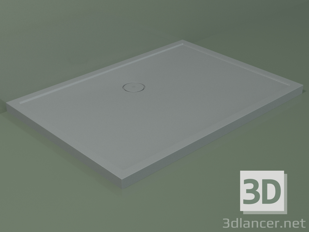 3d model Plato de ducha Medio (30UM0142, Silver Grey C35, 140x100 cm) - vista previa