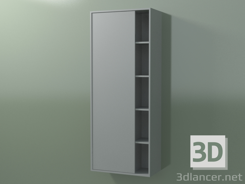 Modelo 3d Armário de parede com 1 porta esquerda (8CUCDСS01, Cinza prateado C35, L 48, P 24, H 120 cm) - preview