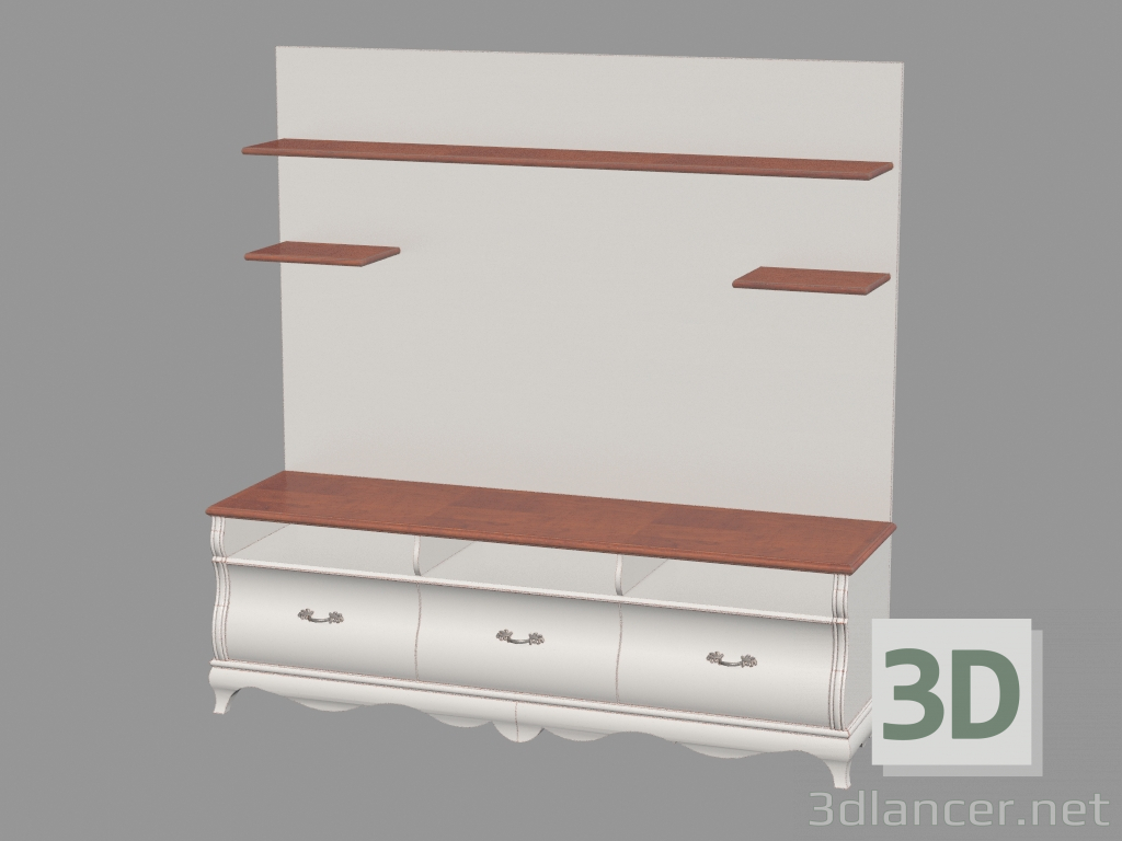 3d model Hall de entrada con tres cajones MD427 - vista previa