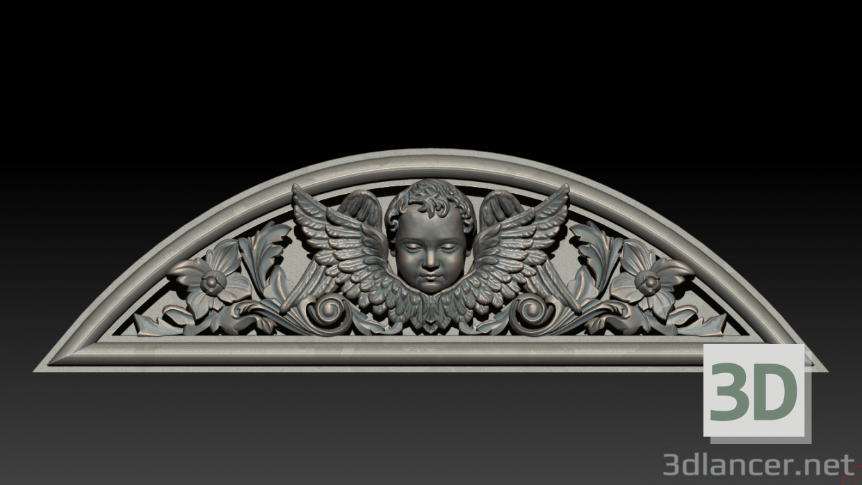 3D Modell Cherub Bas Relief - Vorschau