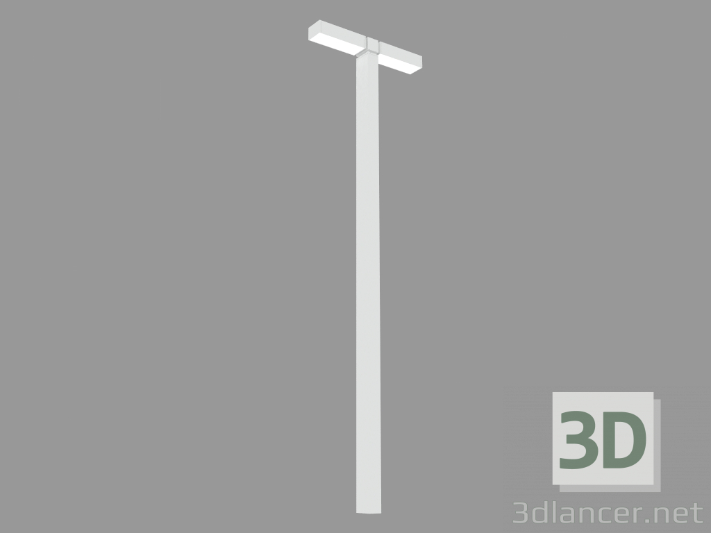 Modelo 3d Candeeiro de rua PARK DOUBLE POLE H = 3500mm (S7110N) - preview