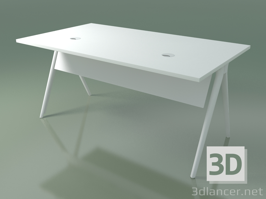 modello 3D Tavolo da ufficio rettangolare 5457 (H 74 - 89 x 159 cm, melamina N01, V12) - anteprima