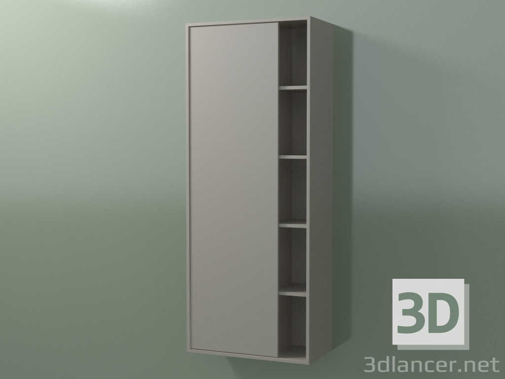 3d model Armario de pared con 1 puerta izquierda (8CUCDСS01, Clay C37, L 48, P 24, H 120 cm) - vista previa