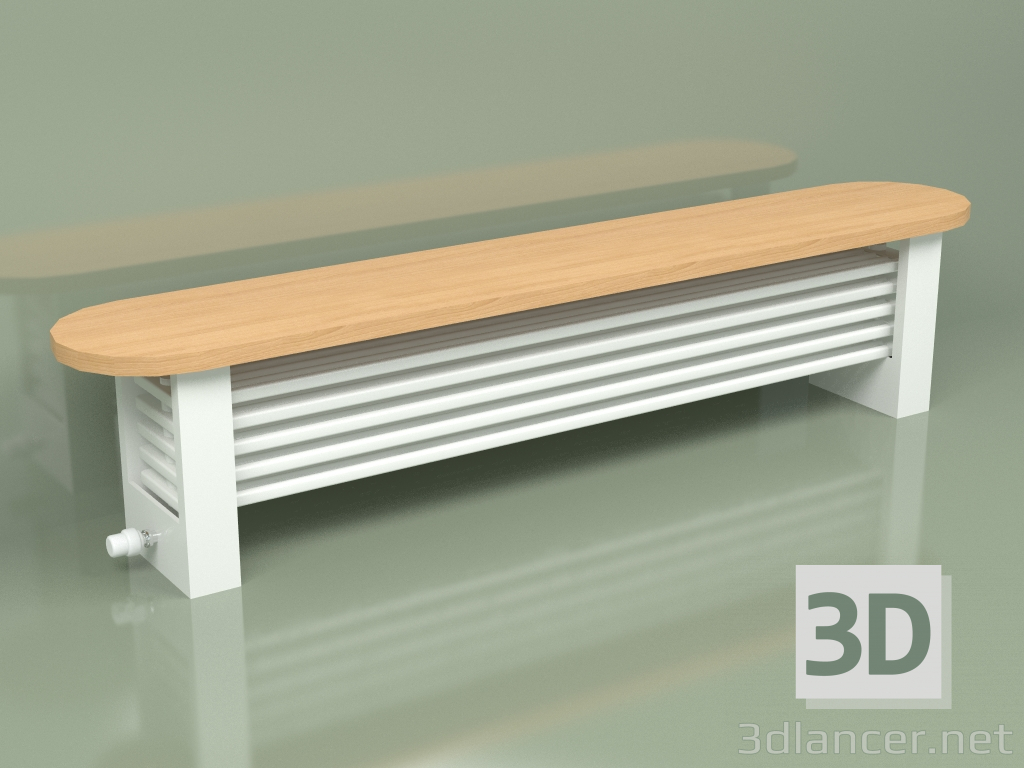 3d model Delta Column Bench Radiator (H250 1800, RAL - 9016) - preview