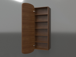 Espejo (con cajón abierto) ZL 17 (460x200x1500, marrón madera claro)