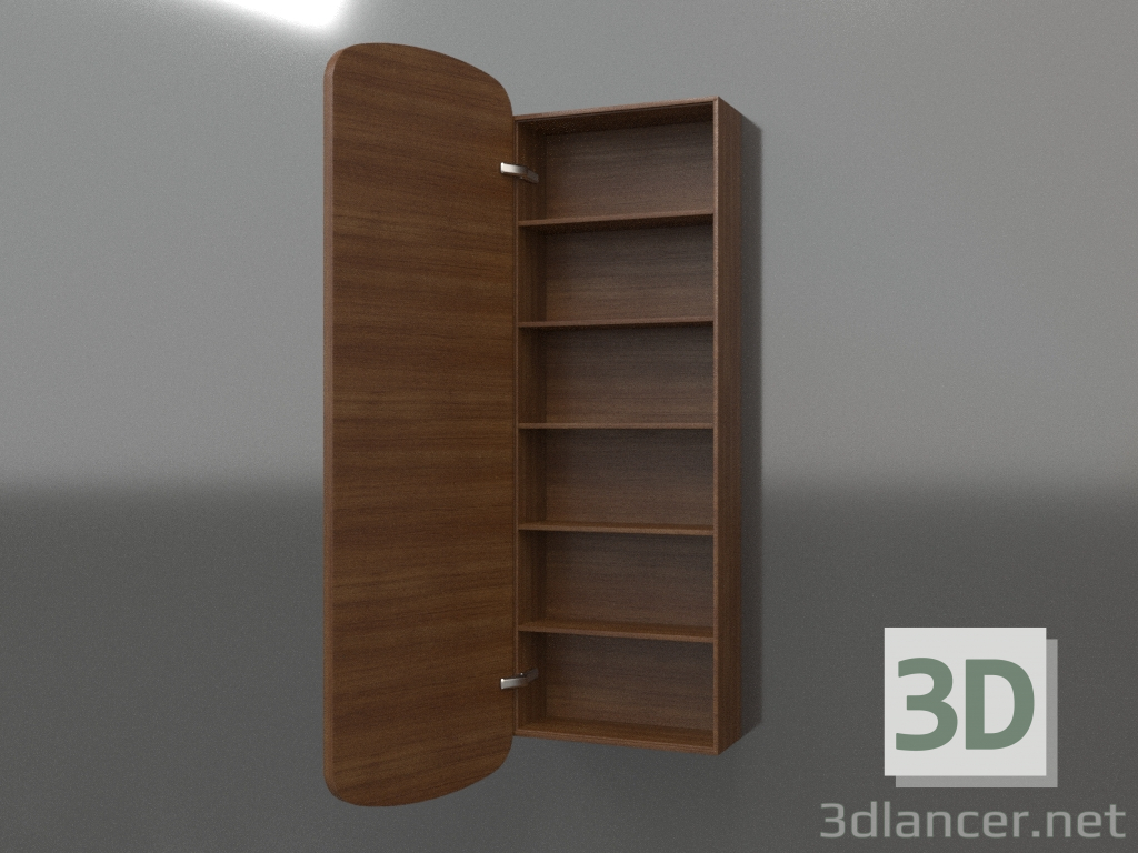 modello 3D Specchio (con cassetto a giorno) ZL 17 (460x200x1500, legno marrone chiaro) - anteprima