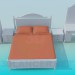 modèle 3D Un ensemble de meubles pour chambre à coucher - preview