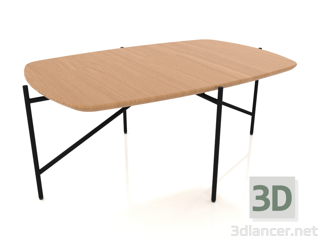 3d model Low table 90x60 with a wooden table top - preview