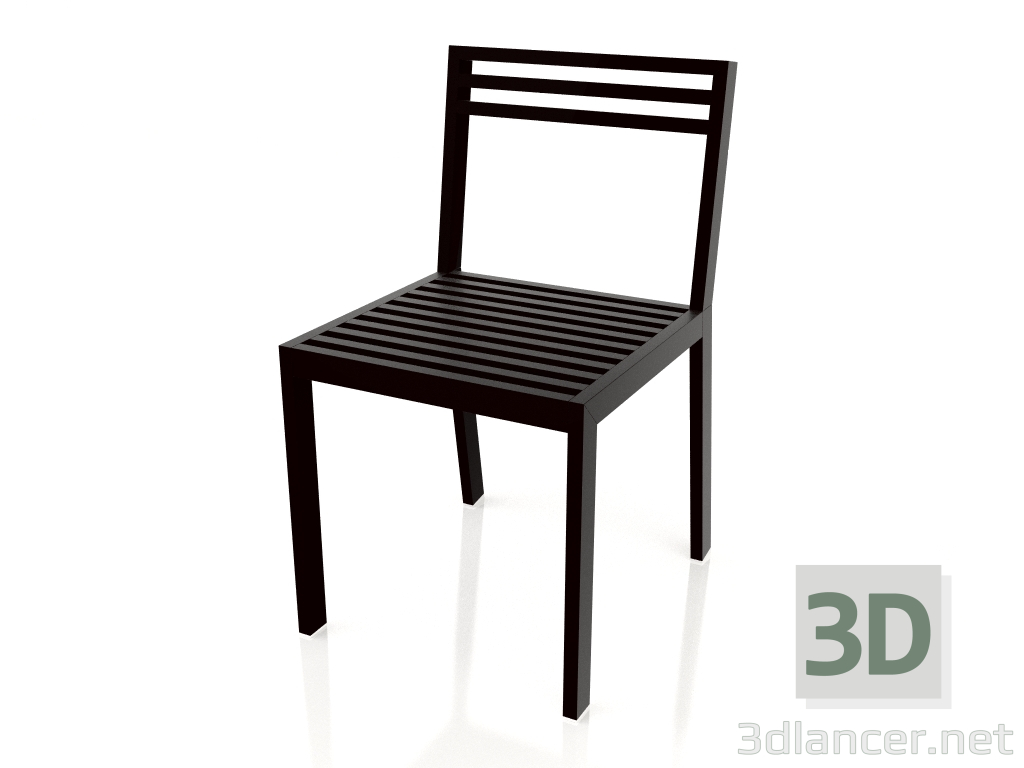 3d model Silla de comedor (Negro) - vista previa