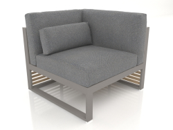 Modular sofa, section 6 right, high back (Quartz gray)