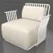 3d model Lounge chair (White) - preview