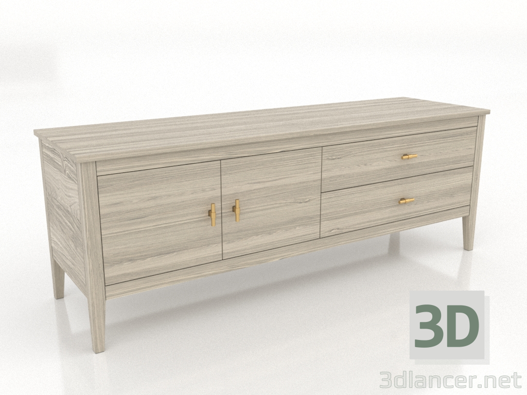 3d модель Тумба ТВ 1 1500 мм (освітлений дуб) – превью 3d модель Тумба ТВ 1 1500 мм (освітлений дуб) – превью