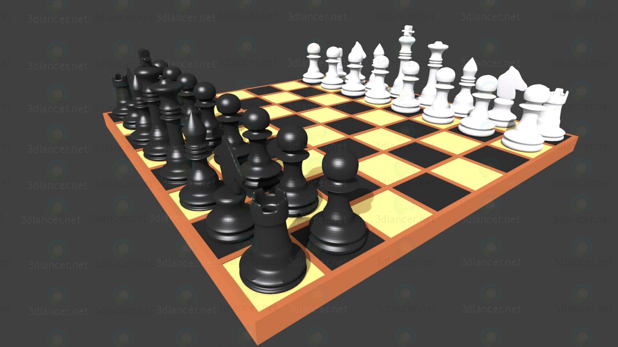 3d model chess - preview