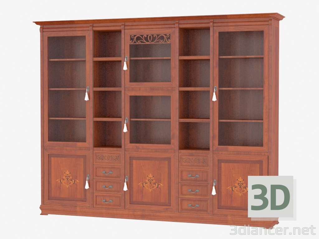 modèle 3D Armoire de bibliothèque MD441 - preview