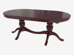 Mesa de jantar oval deslizante (1175x814x2095-2495)